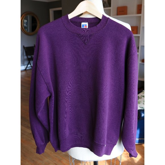 Russell Athletic Other - Vintage Russell Pullover Sweatshirt Mens Large Purple 80 90s USA Crew Neck Blank